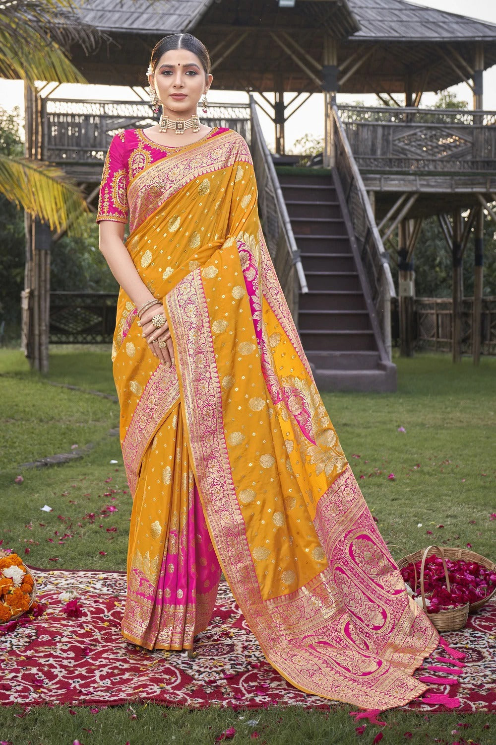 Beautiful designer silk saree