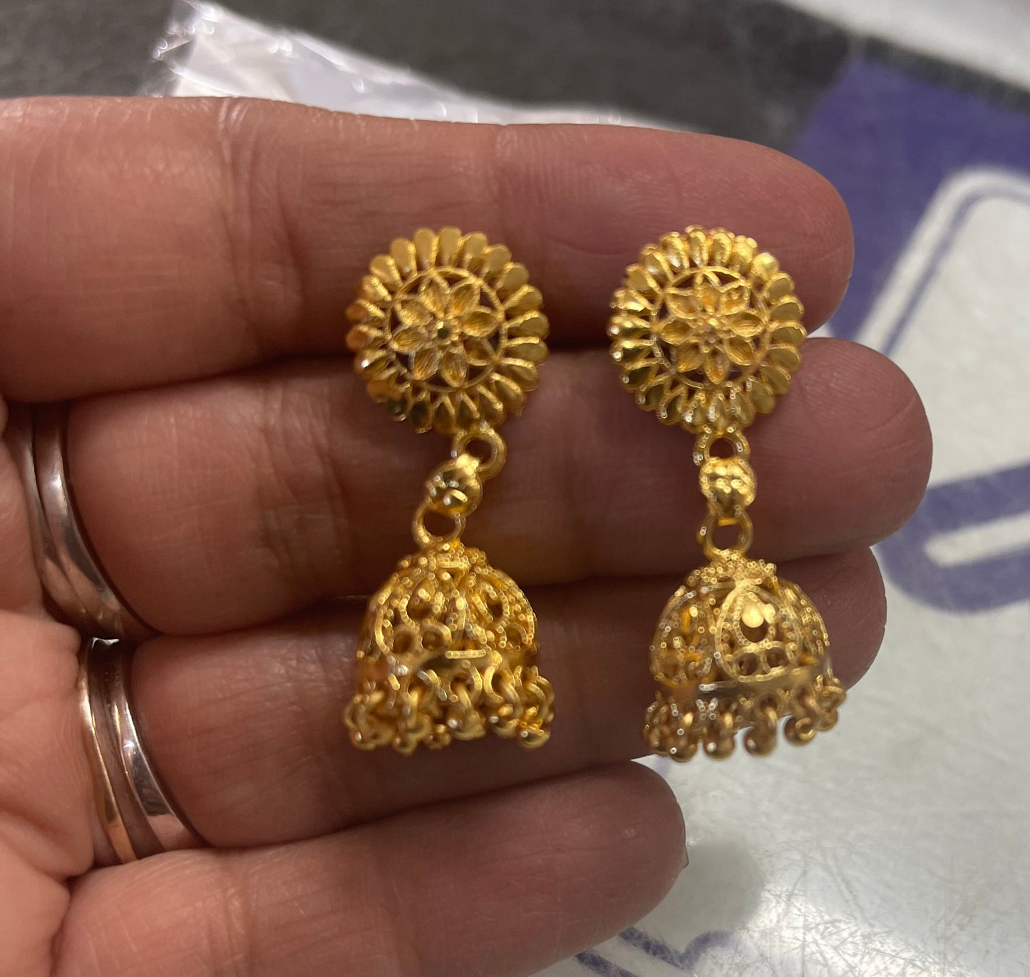 Beautiful designer gold plated jhumki