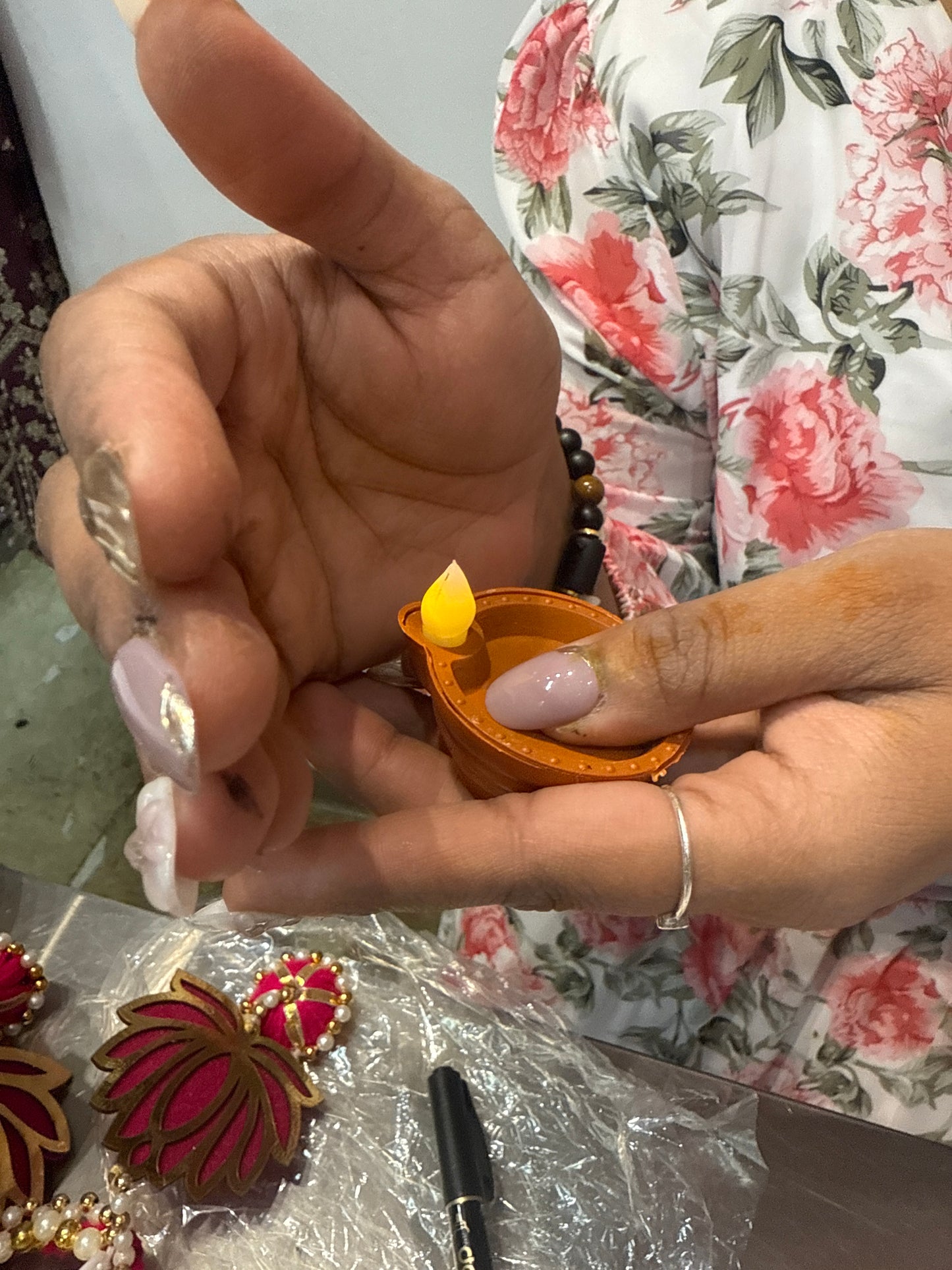 Beautiful water sensor Diya lamp