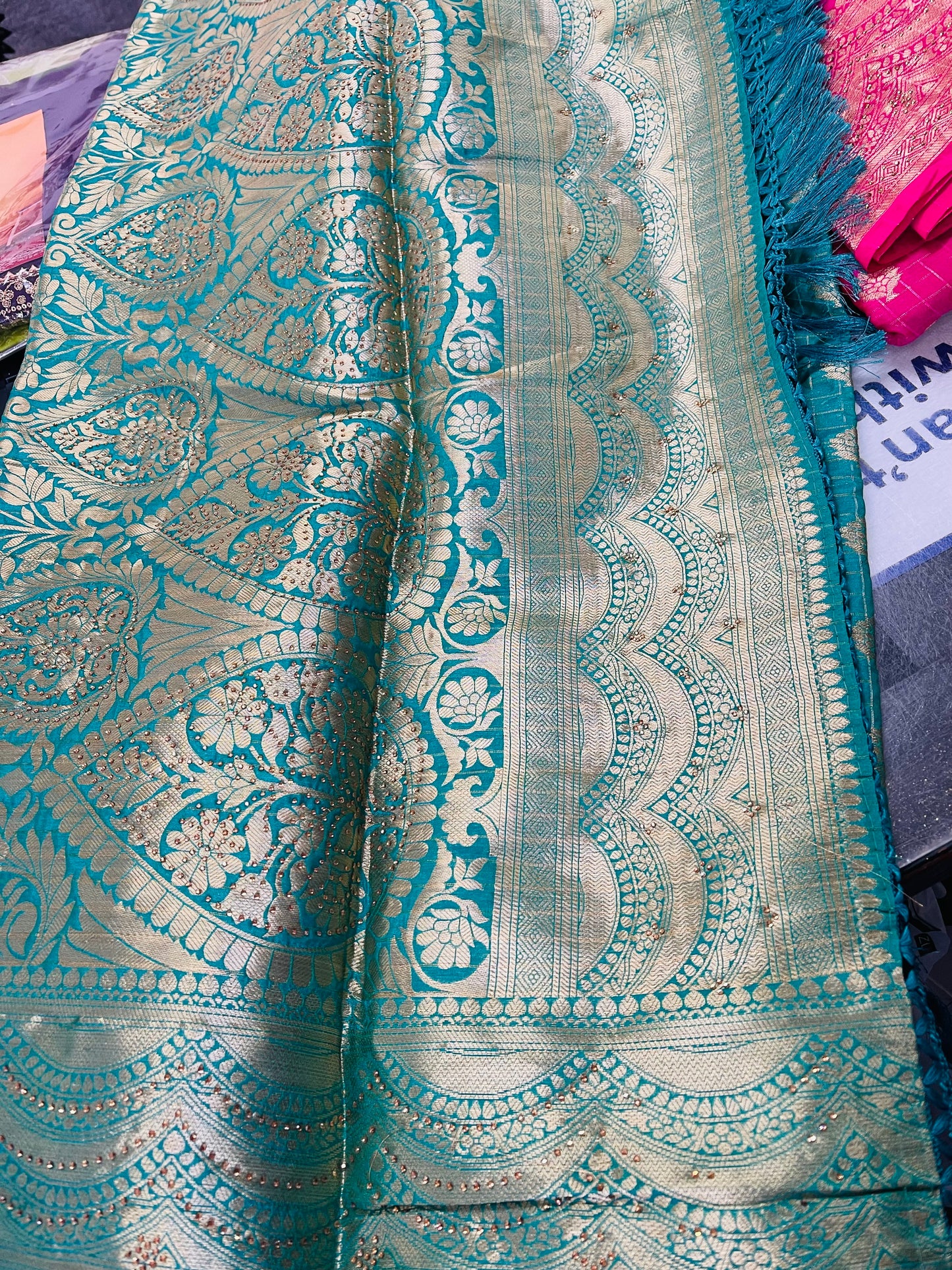 Beautiful designer box silk saree