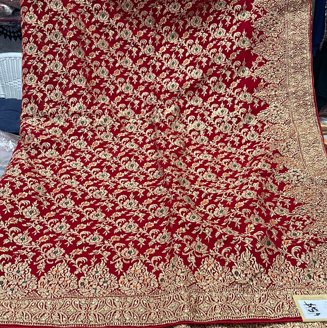 Beautiful designer heavily embroidery saree