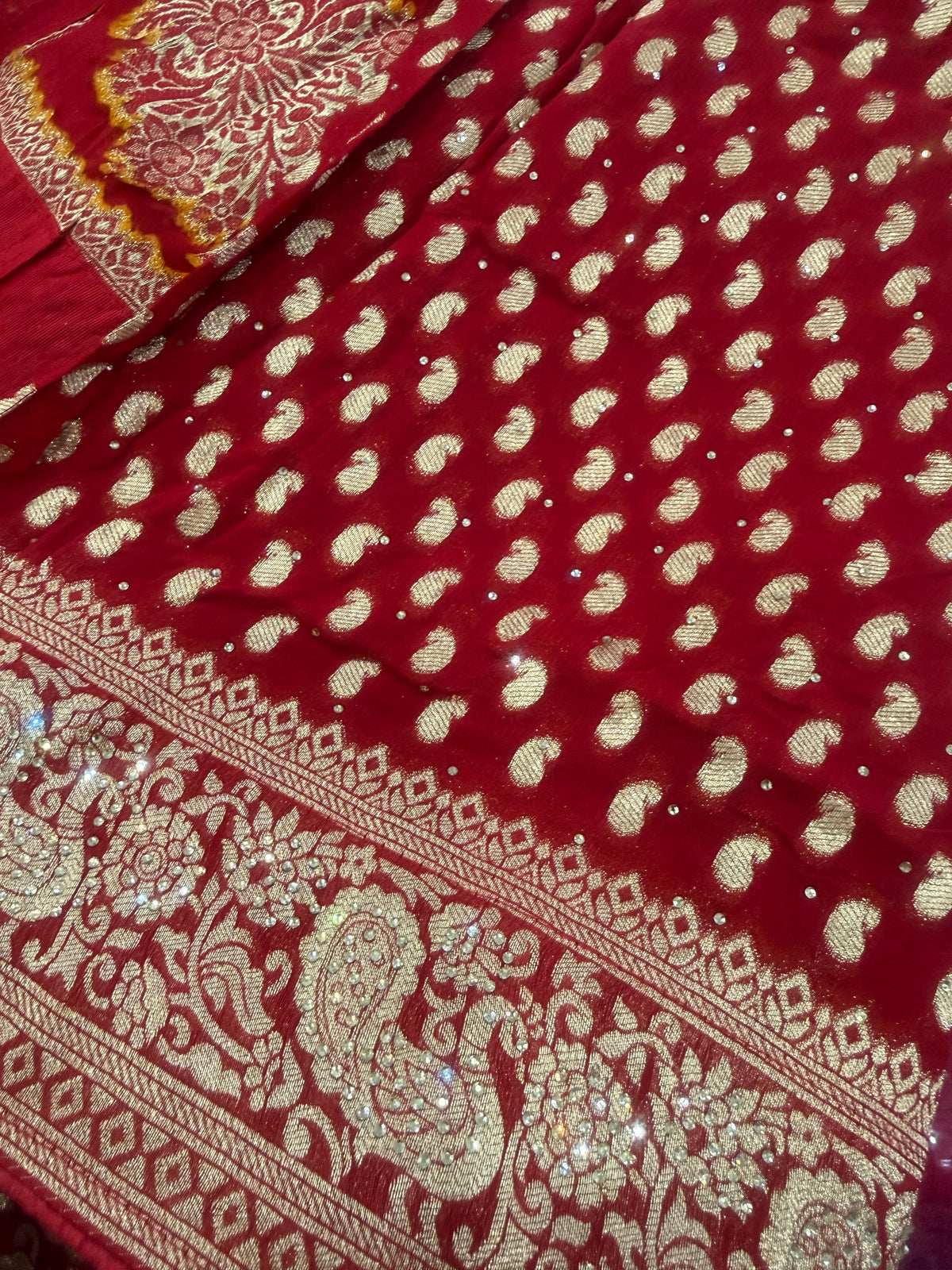 Beautiful designer pure geogrette saree