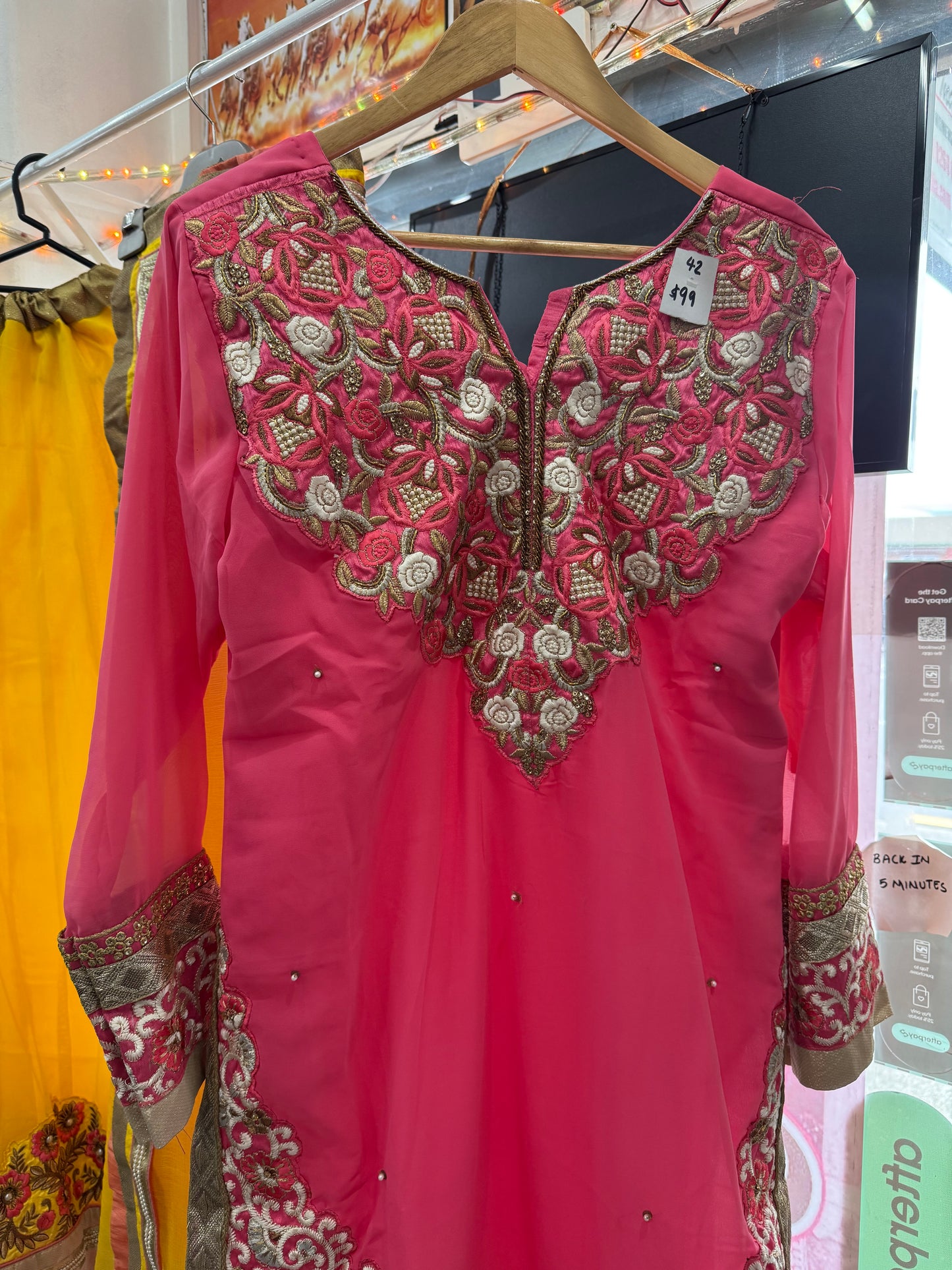 Beautiful designer long top lengha