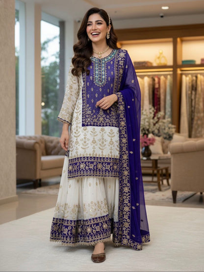 Beautiful designer sharara suit