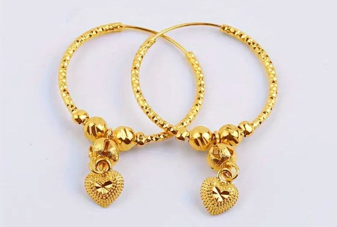 Beautiful designer gold plated jhumki earrings