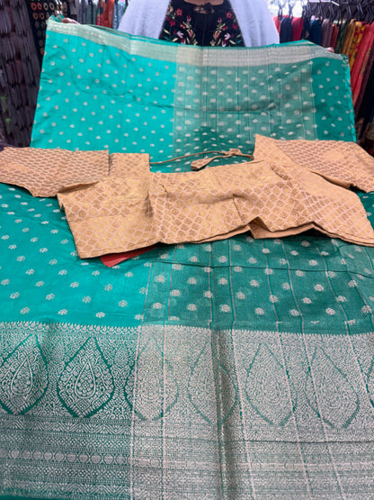 Beautiful designer saree blouse combo