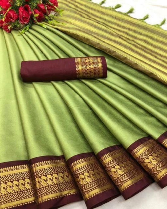 Beautiful designer cotton silk saree