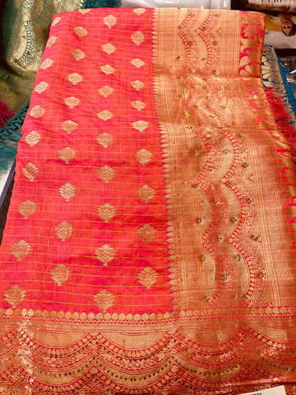 Beautiful designer box silk saree