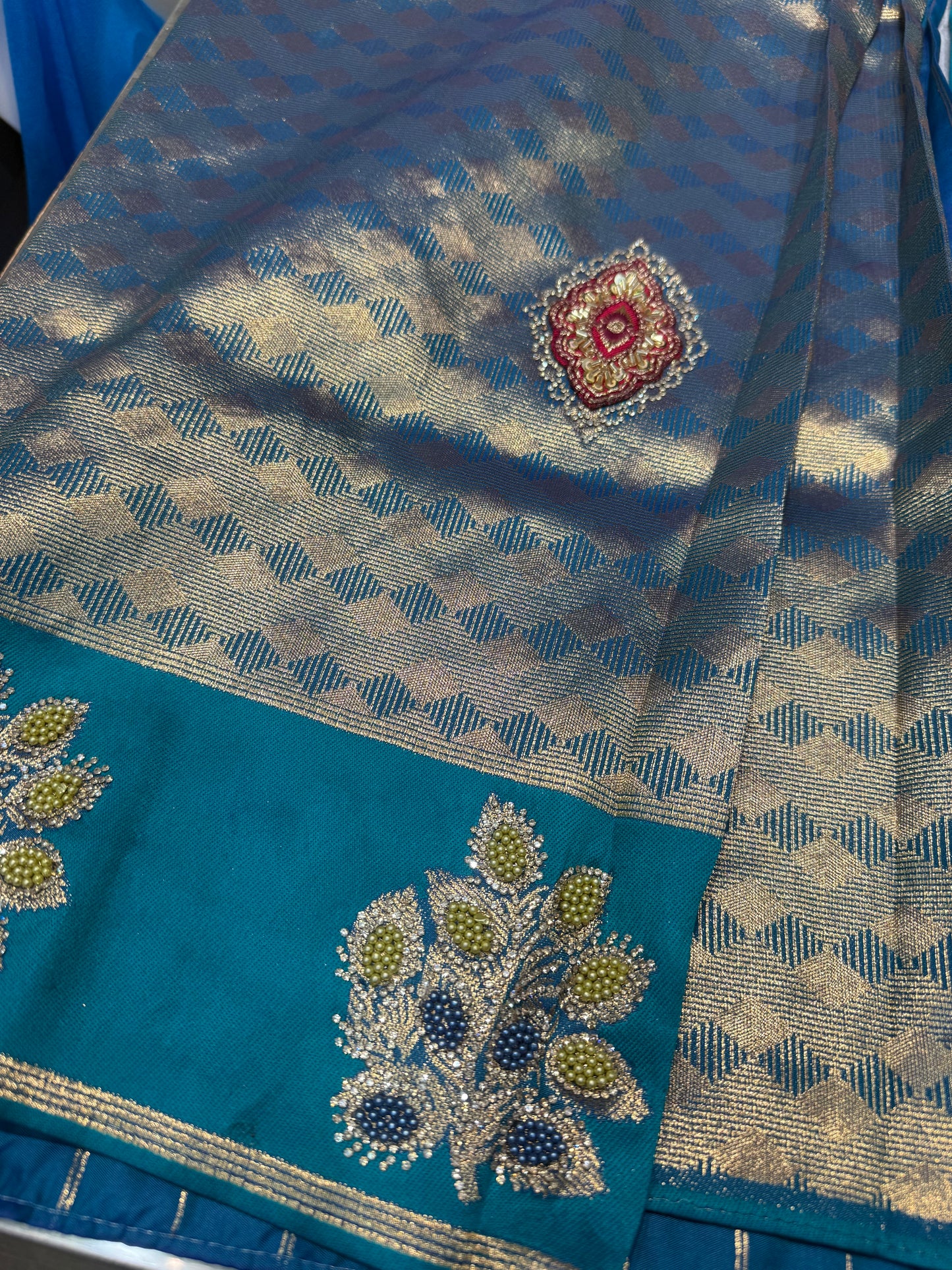 Beautiful designer pure silk saree