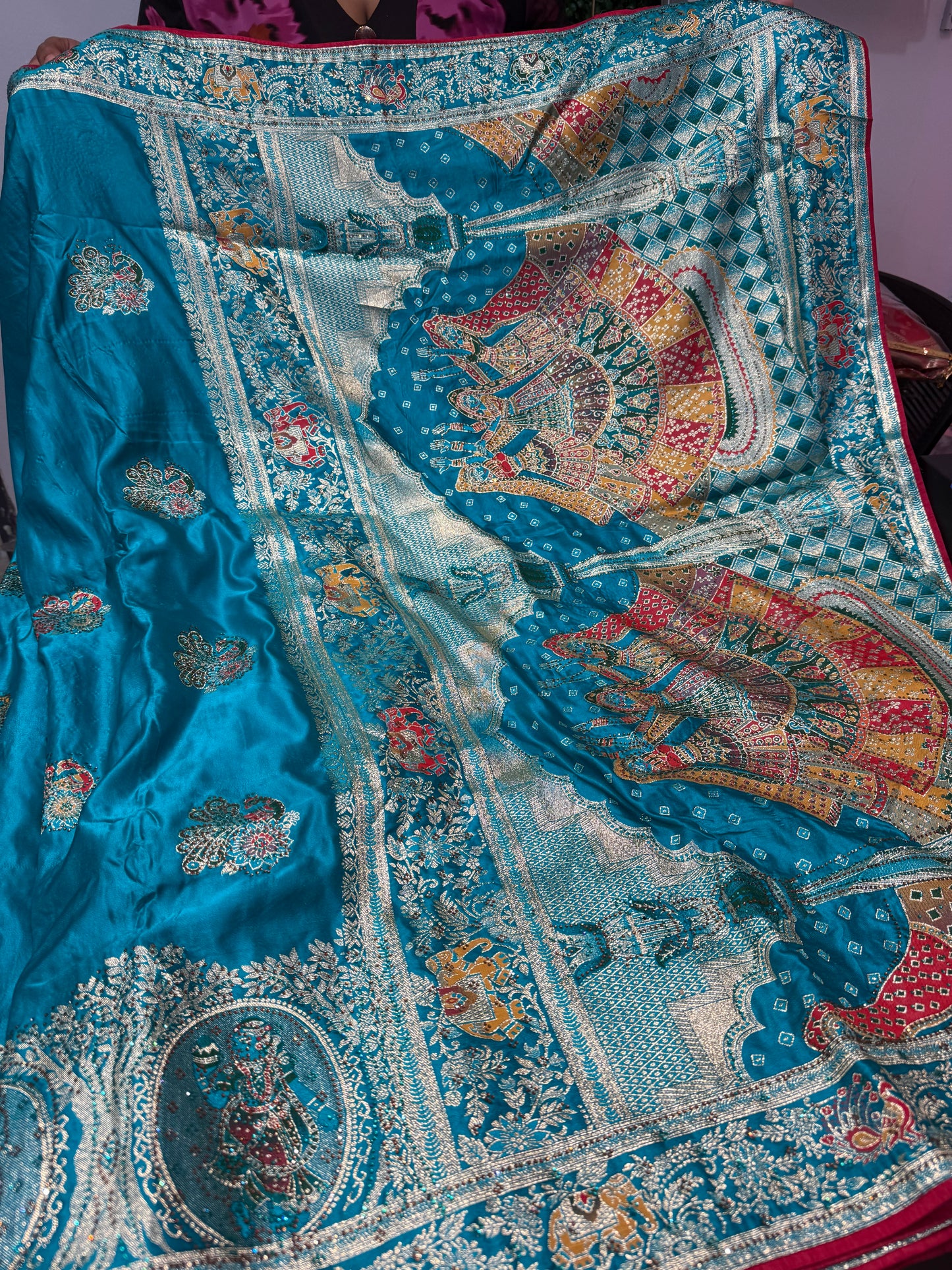 Beautiful designer pure silk saree