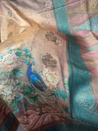 Beautiful designer pure silk saree