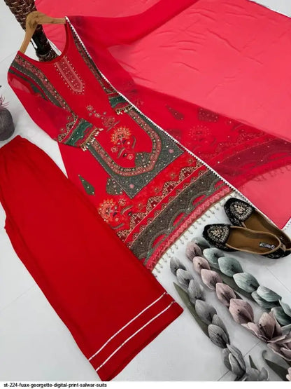 Beautiful designer digital print suit