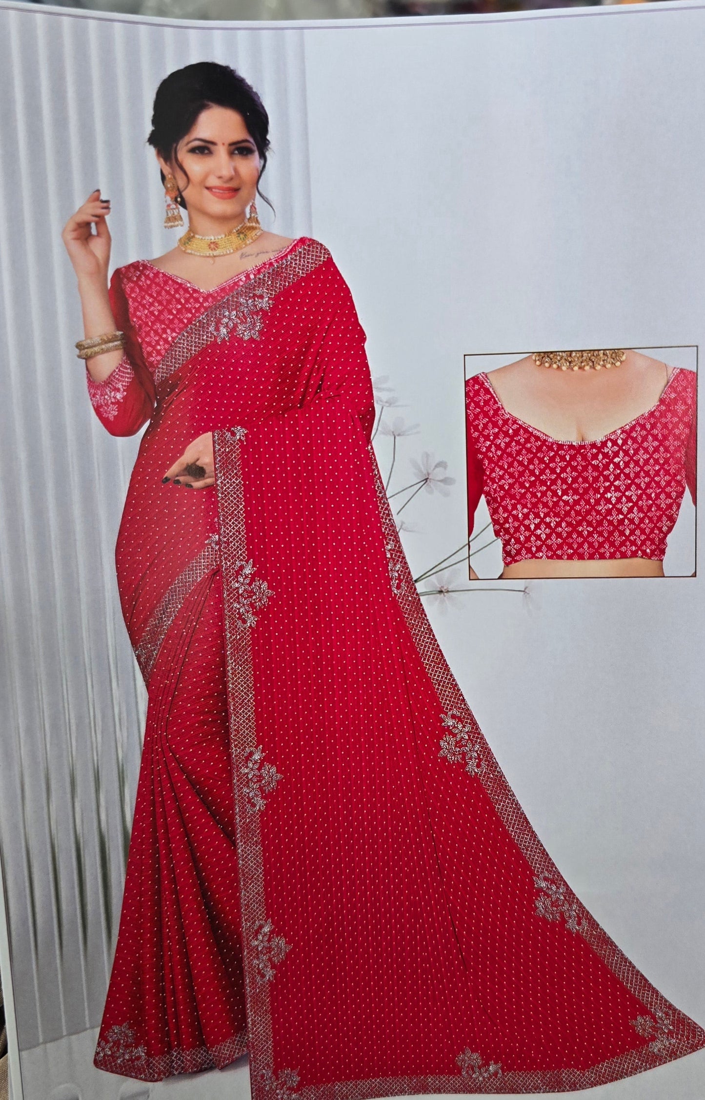 Beautiful designer chiffon  saree