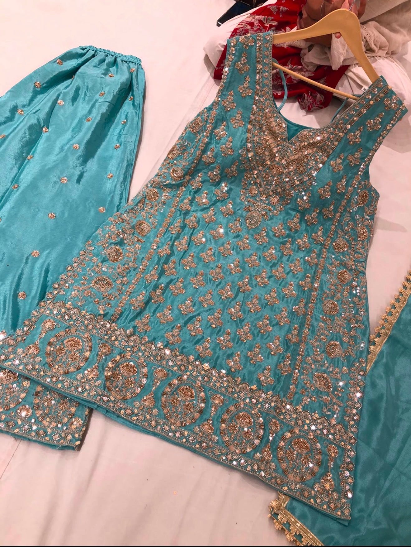 Beautiful designer plazo suit