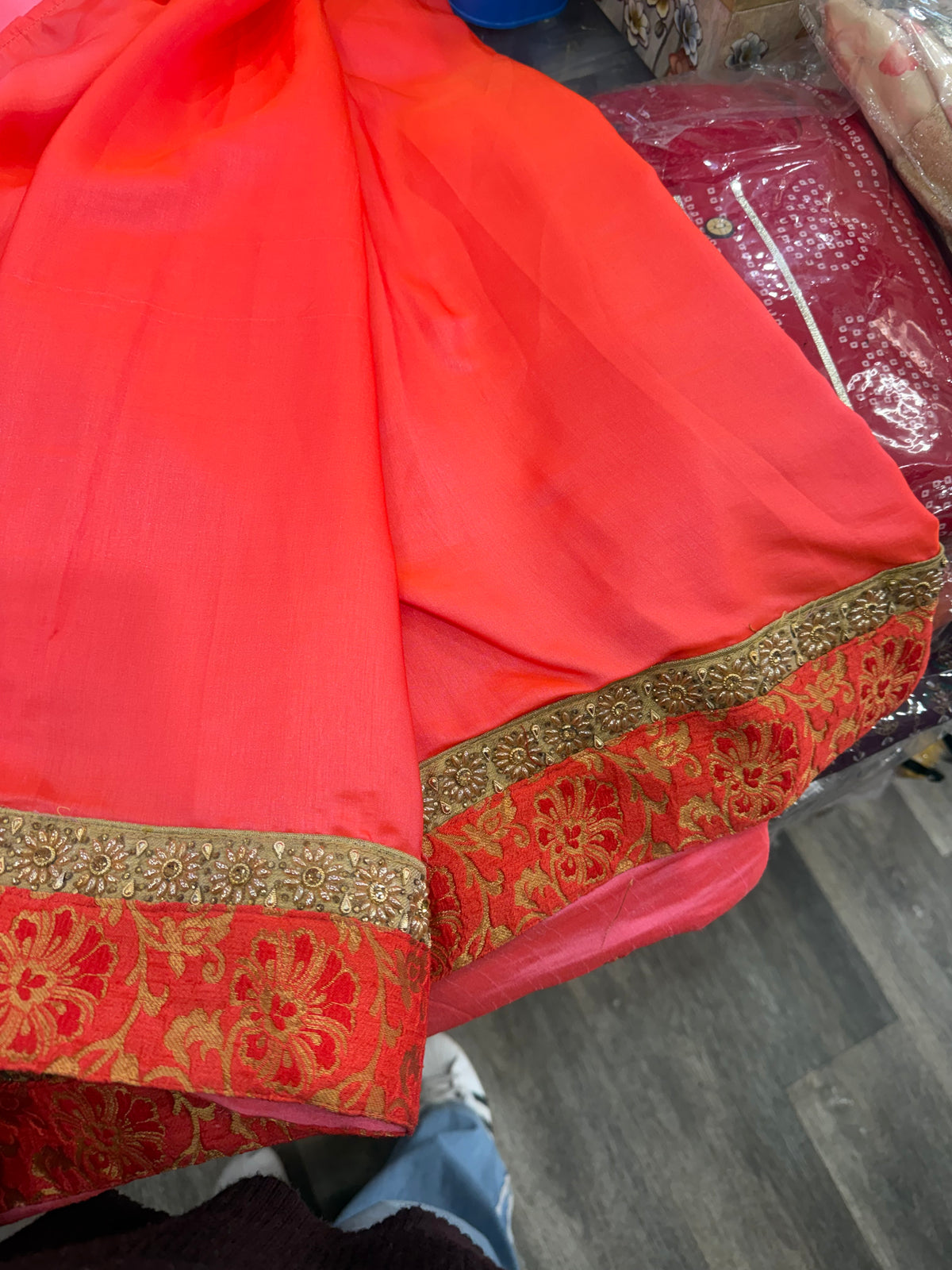 Beautiful designer satin silk saree