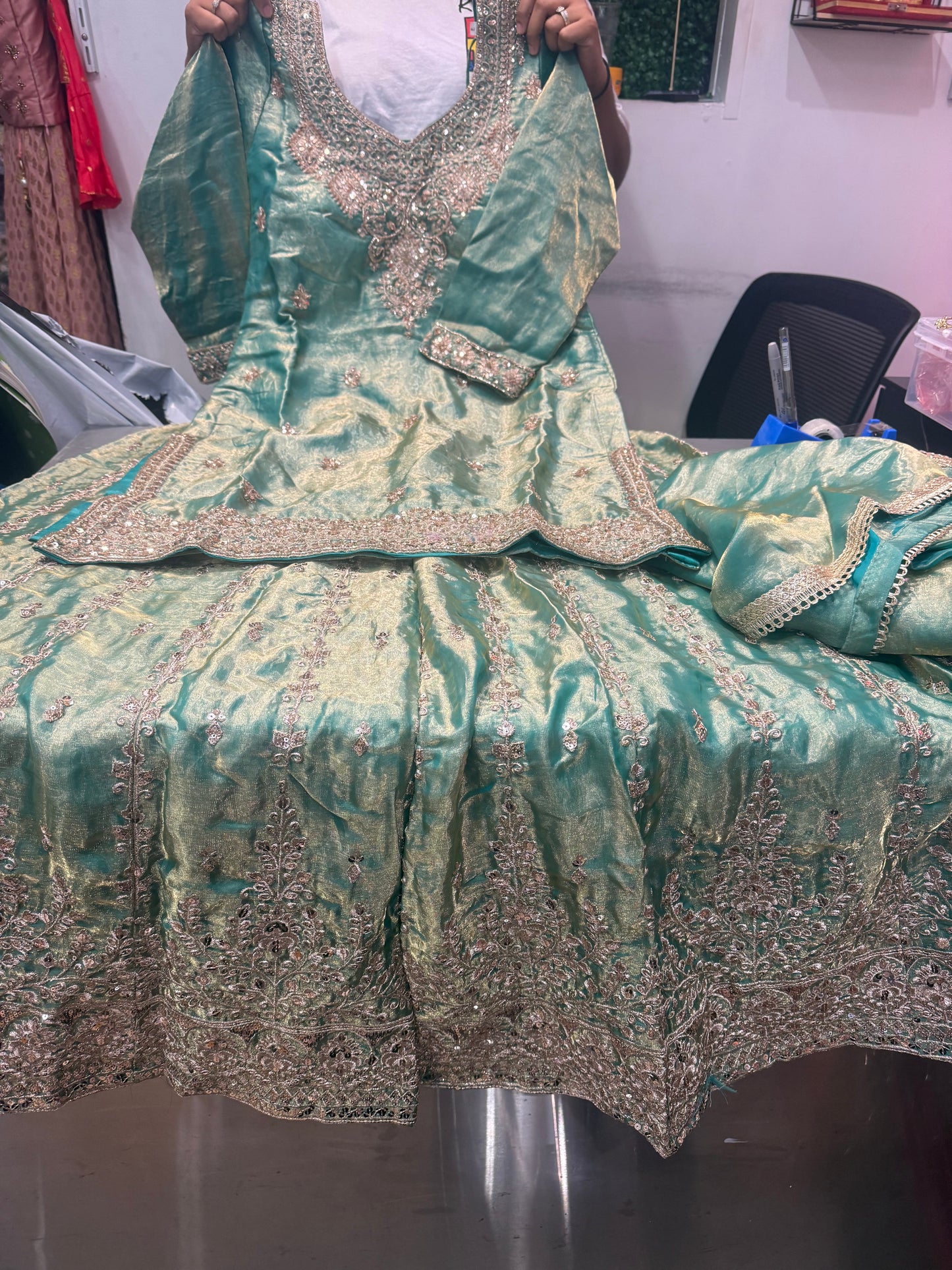 Beautiful designer plazo suit
