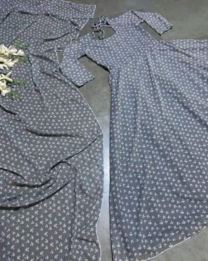 Beautiful designer gown style Kurti with dupatta