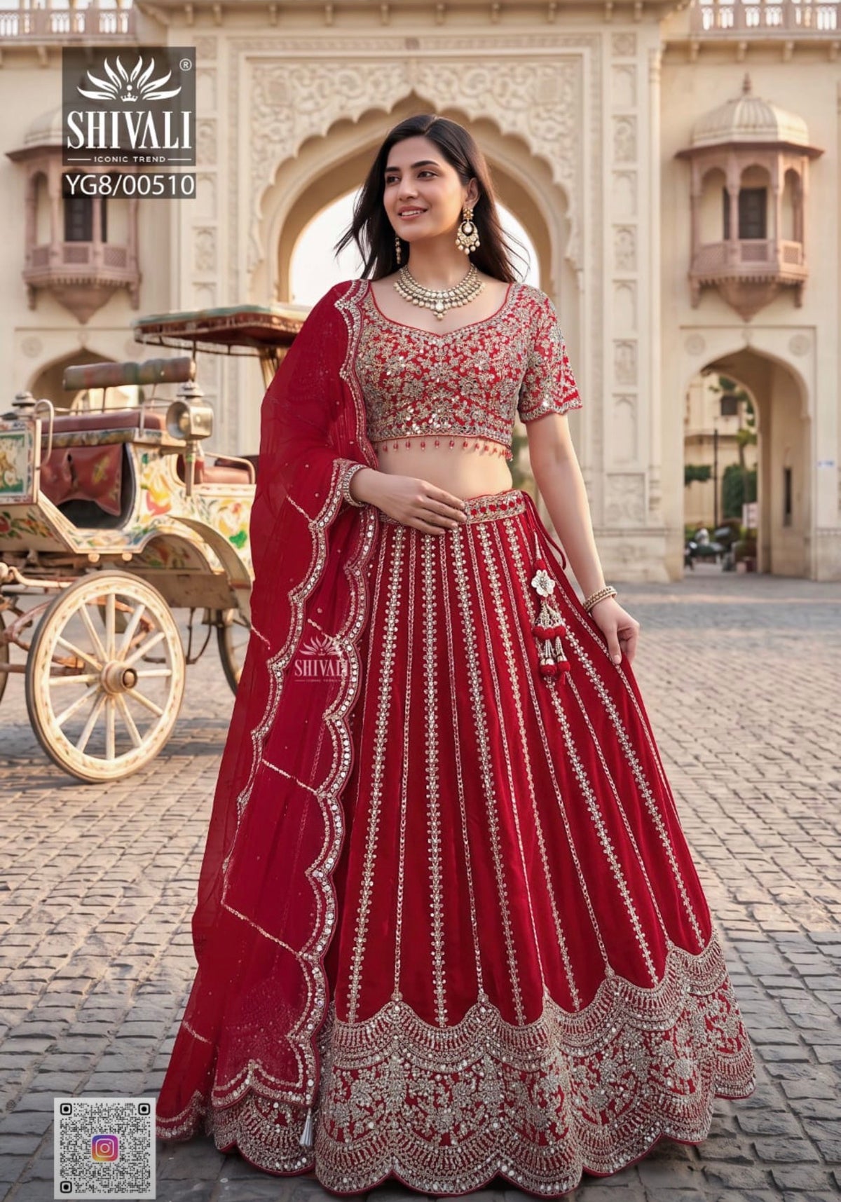 Beautiful designer mirror work lengha choli