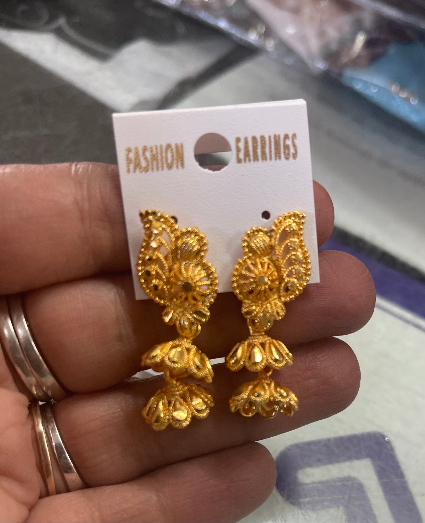 Beautiful designer gold plated jhumki