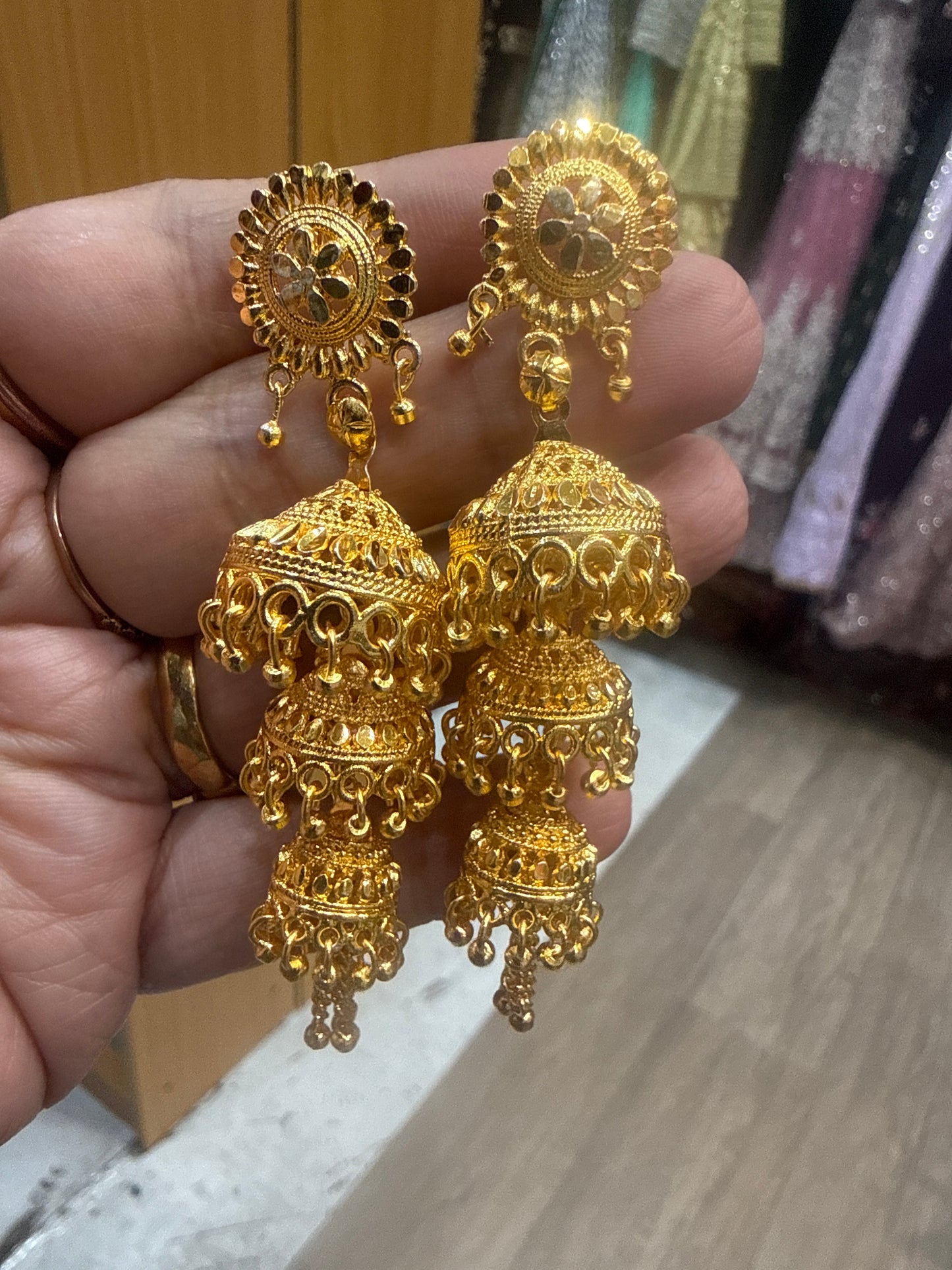 Beautiful designer  gold plated jhumka