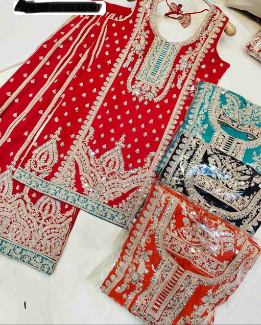 Beautiful designer plazo suit