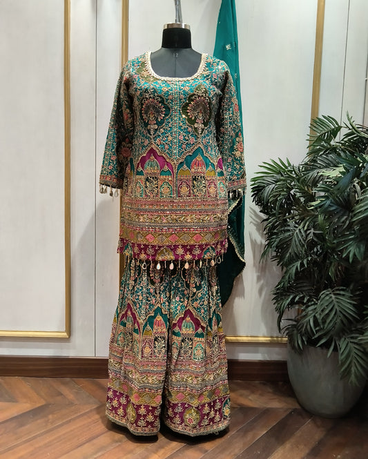 Beautiful designer sharara suit