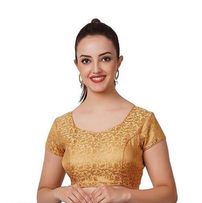 Beautiful designer brocade silk readymade blouse
