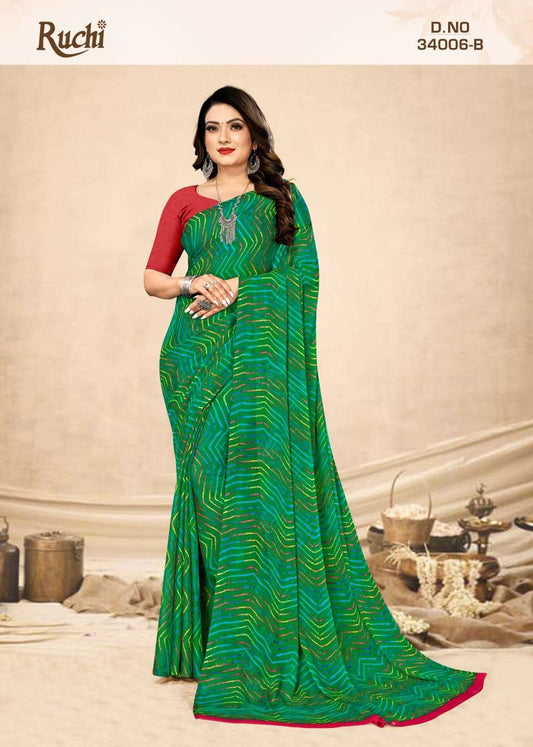 Beautiful designer chiffon lehriya saree