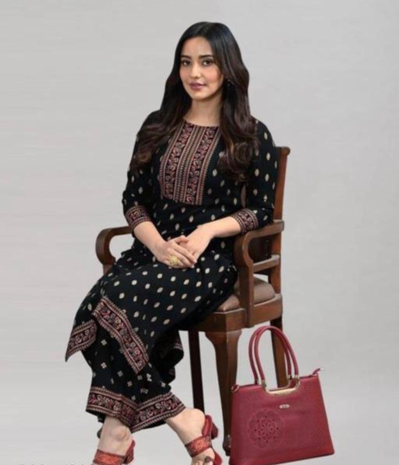 Beautiful designer kurti plazo set