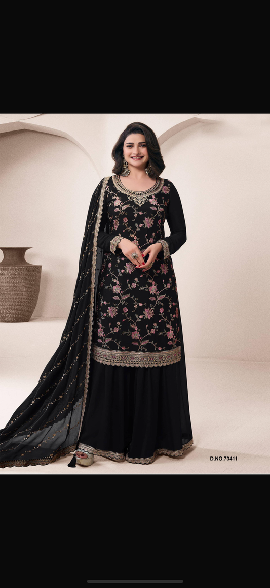 Beautiful designer plazo suit