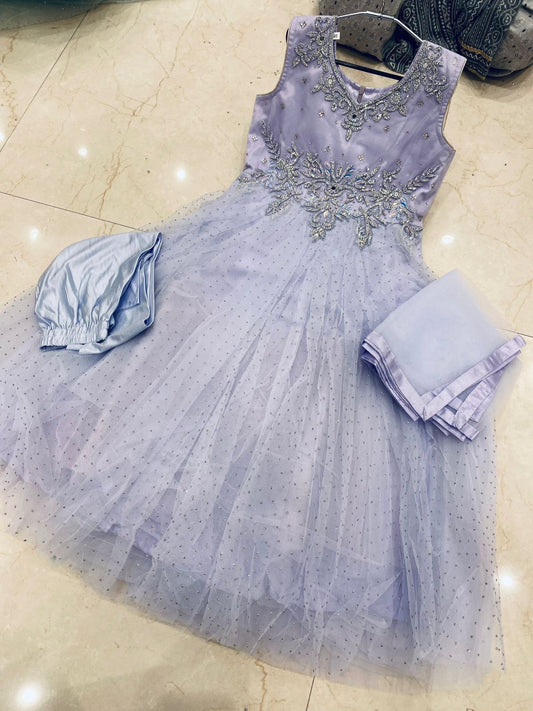 Beautiful designer gown style anarkali suit for kids