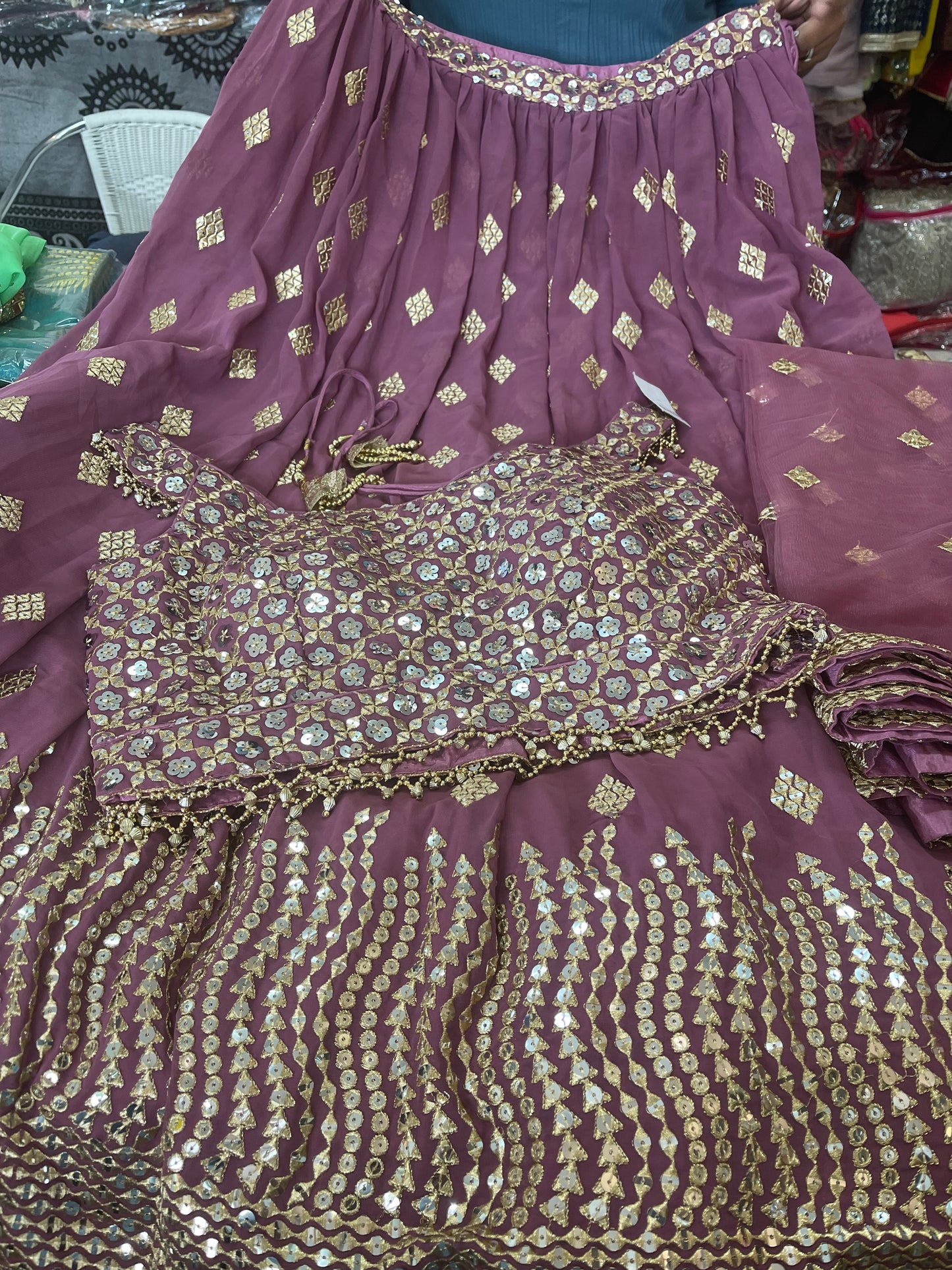 Beautiful designer readymade lengha