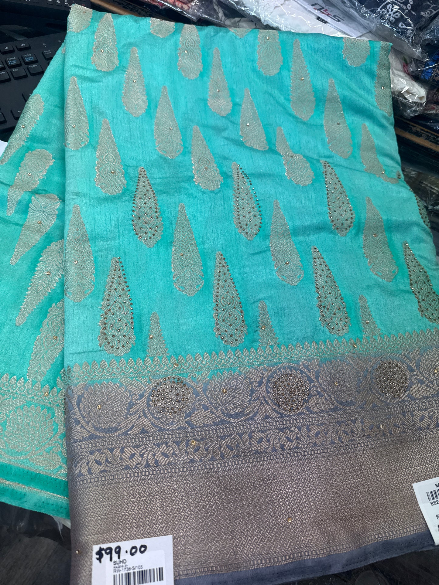 Beautiful designer silk saree