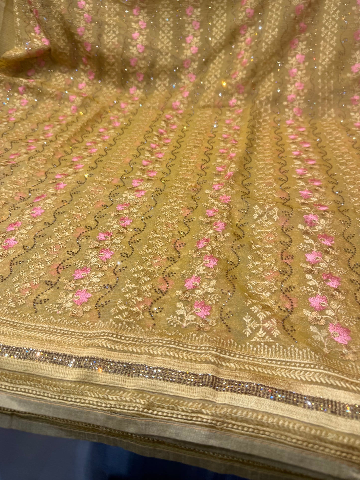 Beautiful designer fully Embroidery saree
