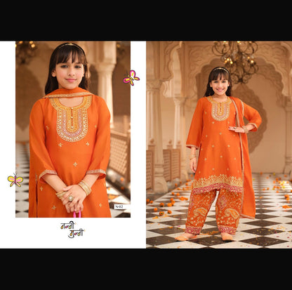Beautiful designer Punjabi patiala suit for kids