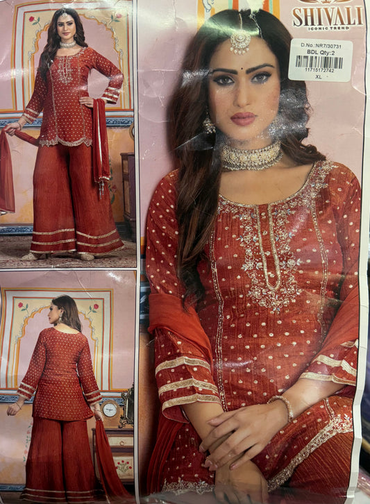 Beautiful designer plazo suit