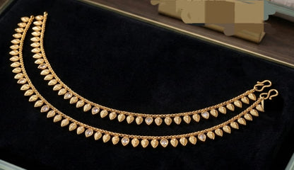 Beautiful designer gold plated anklets