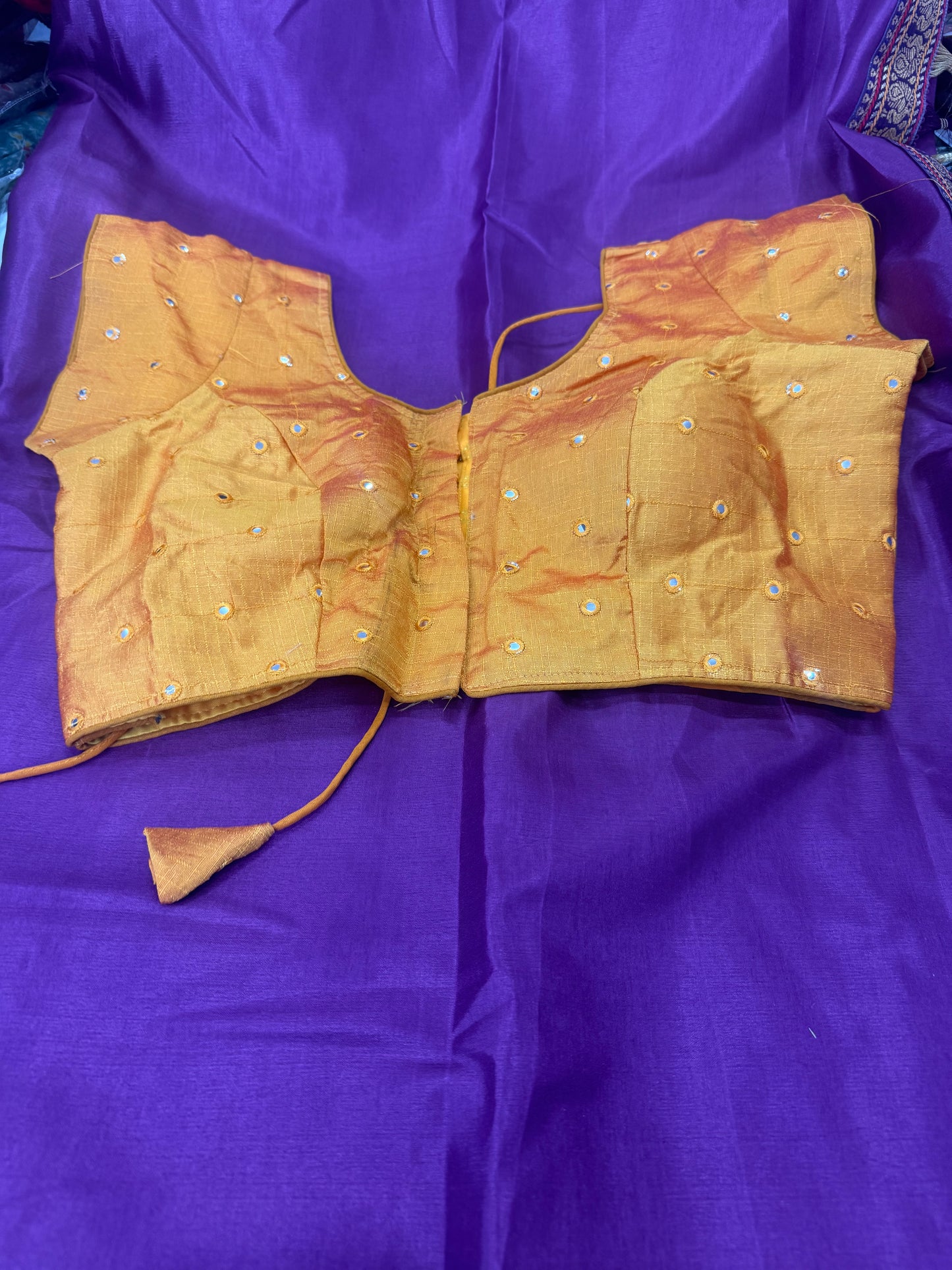 Beautiful designer saree blouse combo