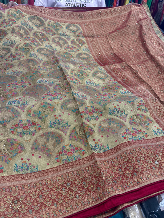 Beautiful designer pure silk saree
