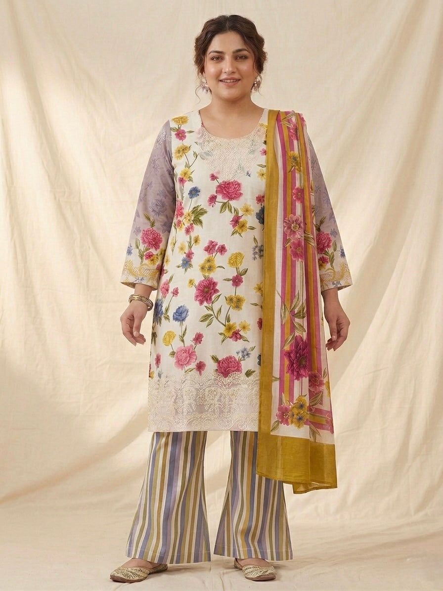 Beautiful designer plazo suit