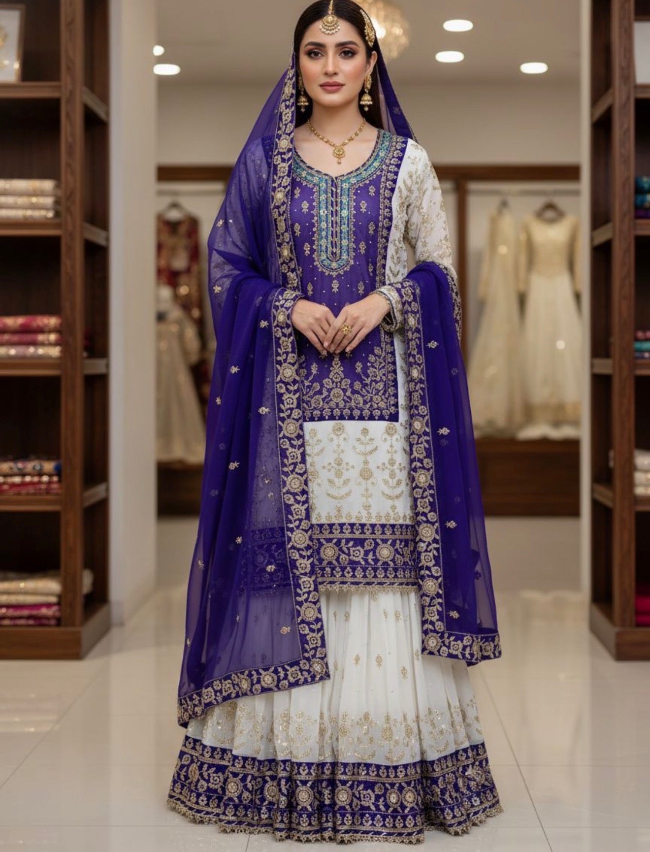 Beautiful designer sharara suit