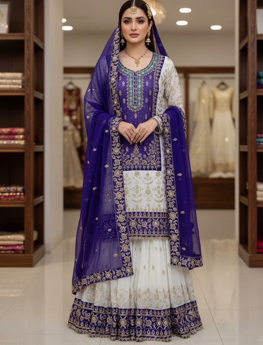 Beautiful designer sharara suit