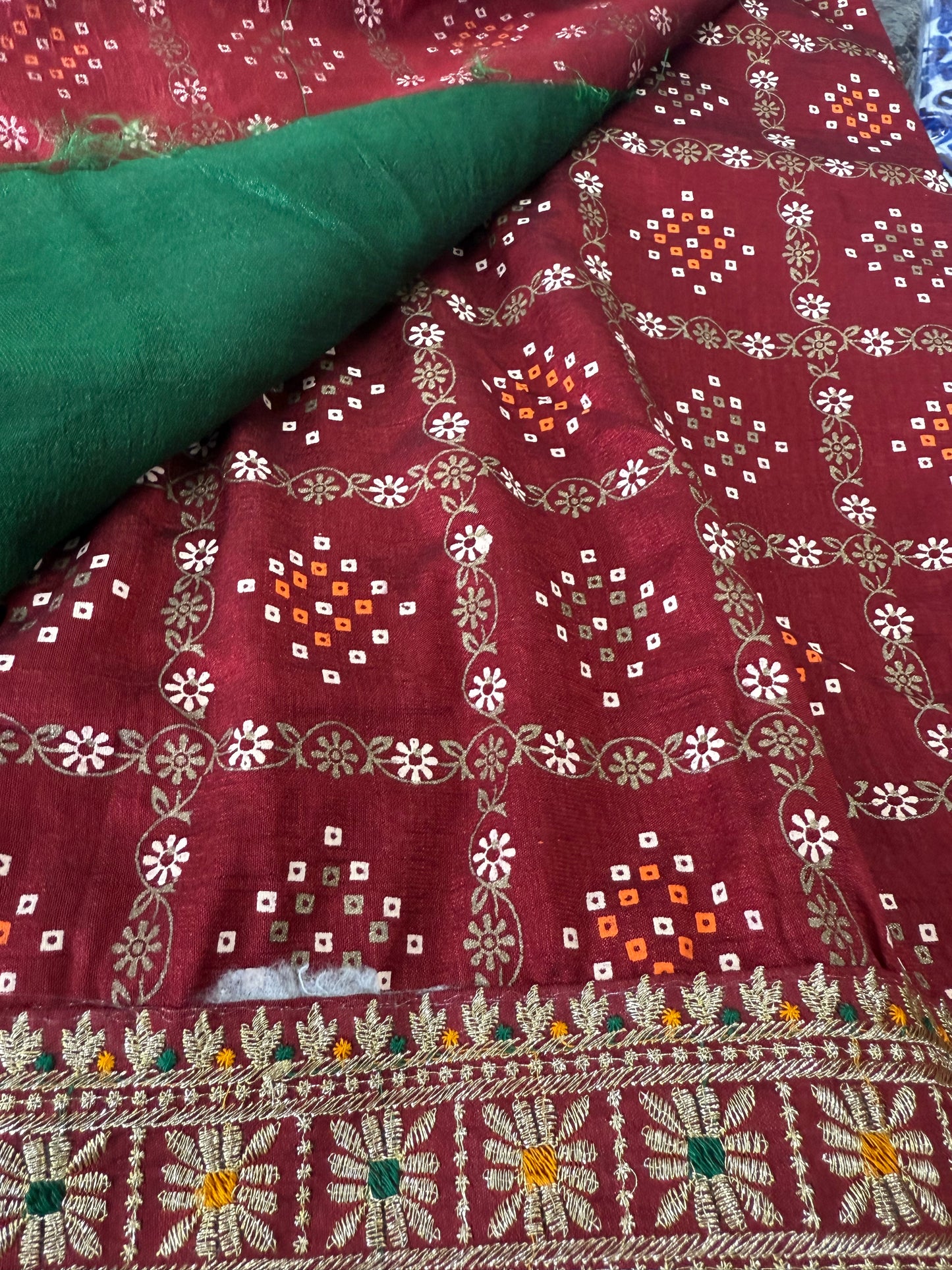 Beautiful designer bandhani silk saree