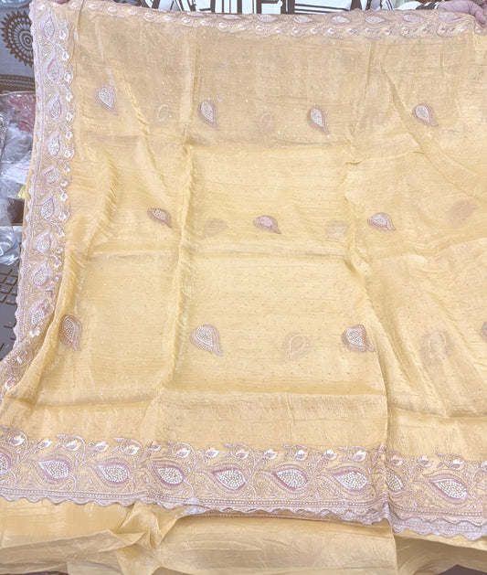 Beautiful designer fully embroidery saree