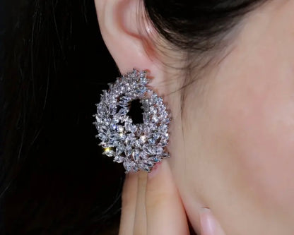 Beautiful designer American diamond studs earrings