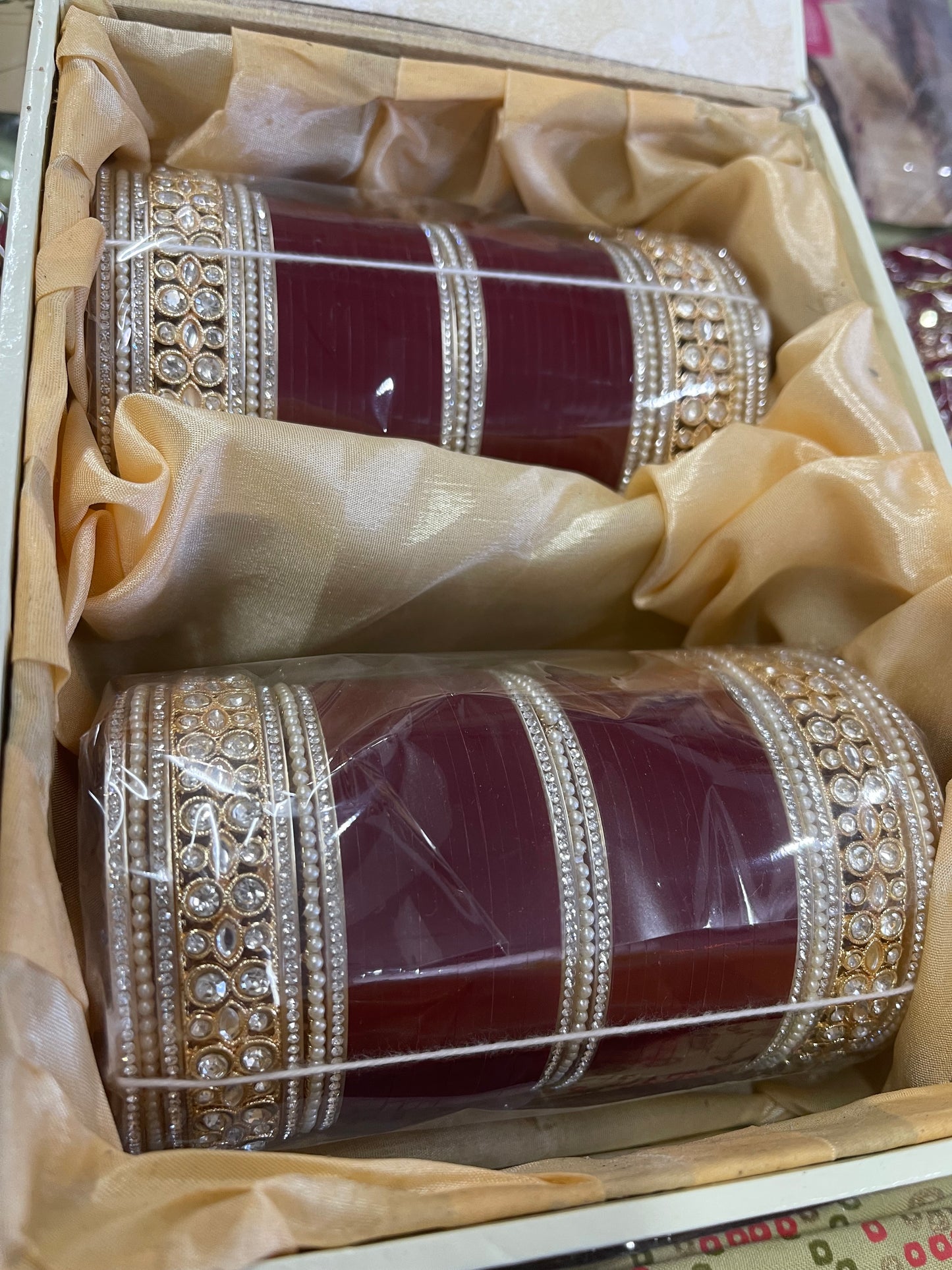 Beautiful designer Chura bridal bangles set