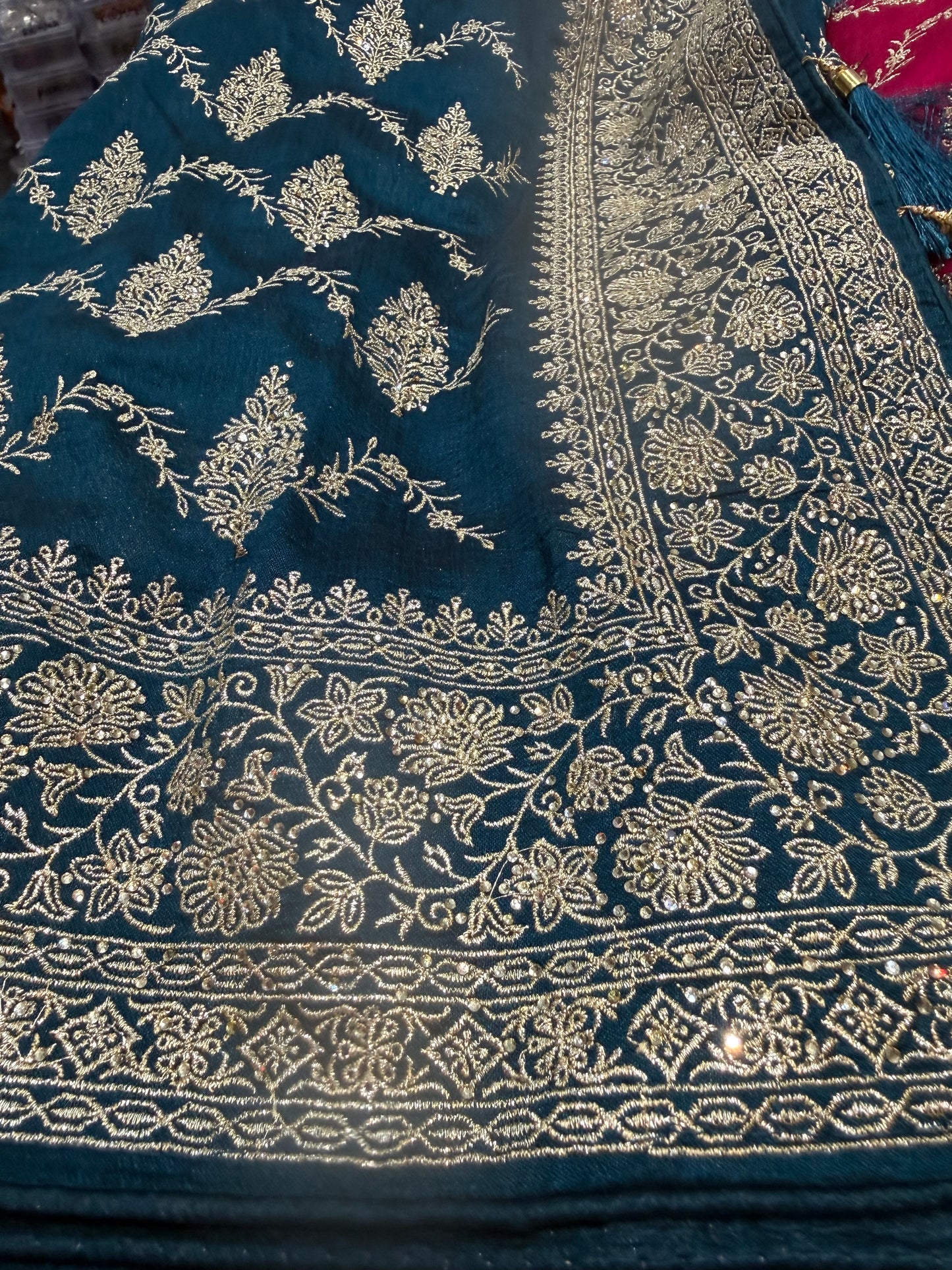 Beautiful designer fully embroidery saree