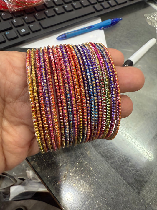 Beautiful designer multicolour bangles set