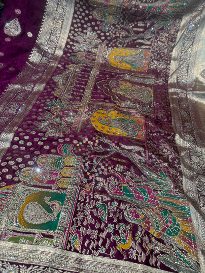 Beautiful designer pure silk saree