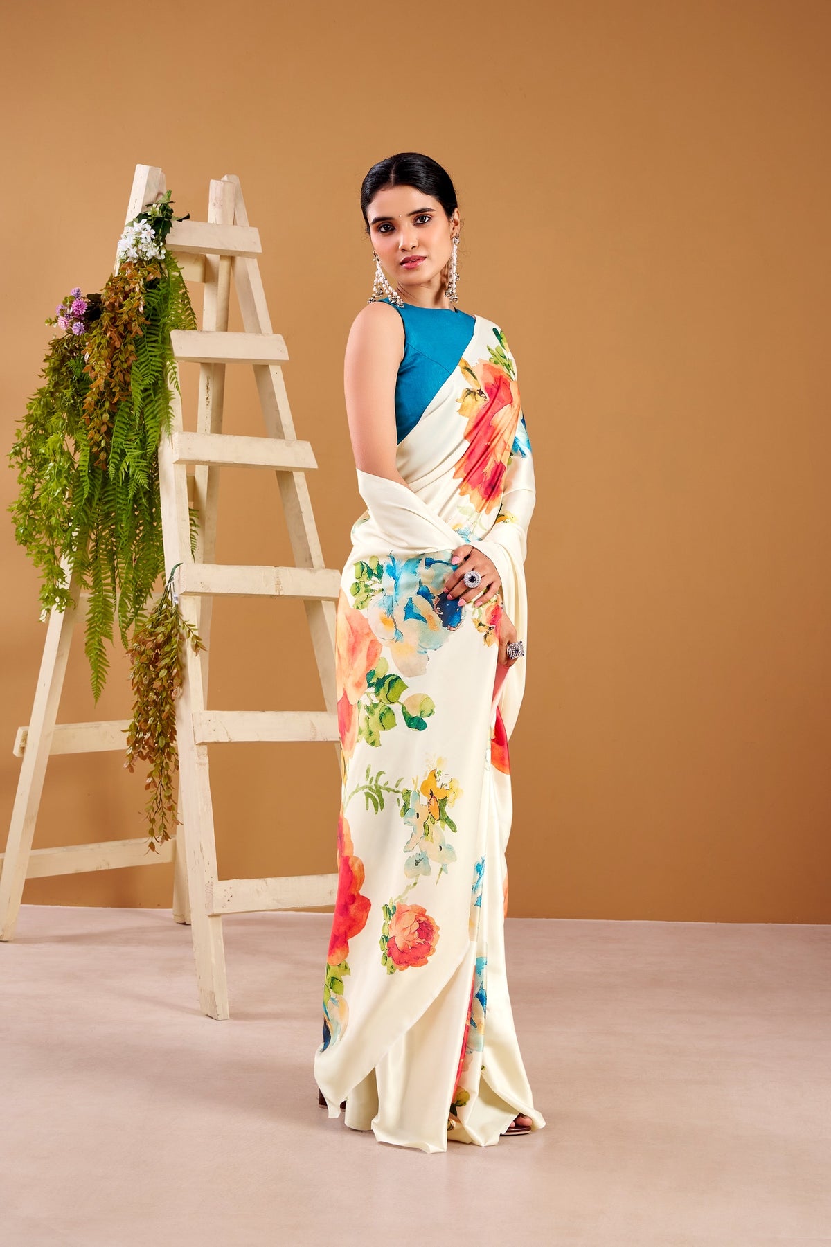 Beautiful designer satin silk saree